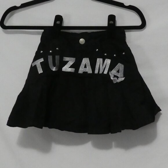 TUZAMA | 130/53 | Black Skirt with Silver Tuzama Lettering | NWOT - Picture 1 of 14